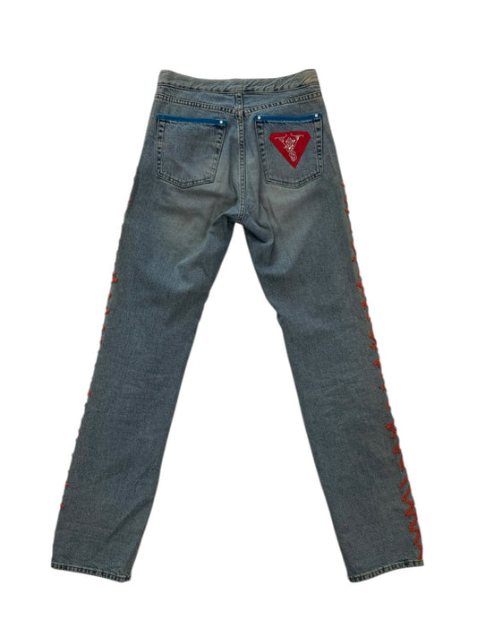 Voyage embroidered denim jeans
