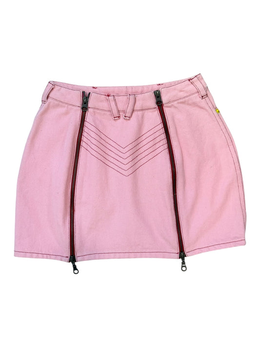 Meadham Kirchhoff Pink Zip Mini Skirt