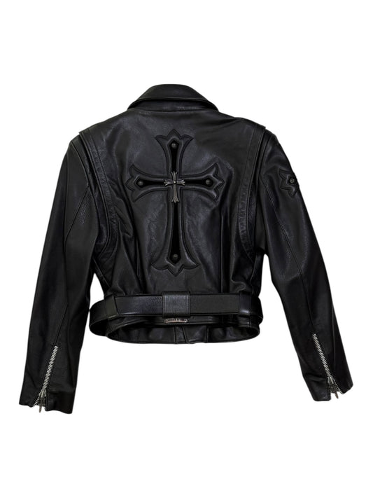 Chrome Hearts Leather Biker Jacket