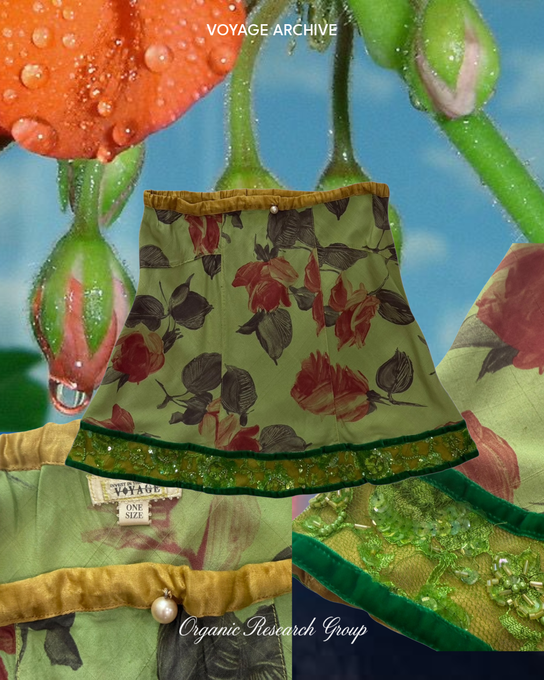 Voyage silk floral skirt
