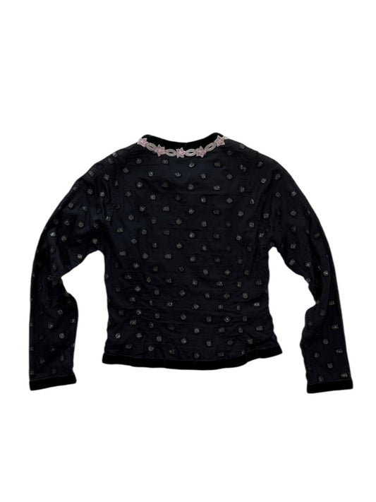 Voyage semi sheer embellished cardigan