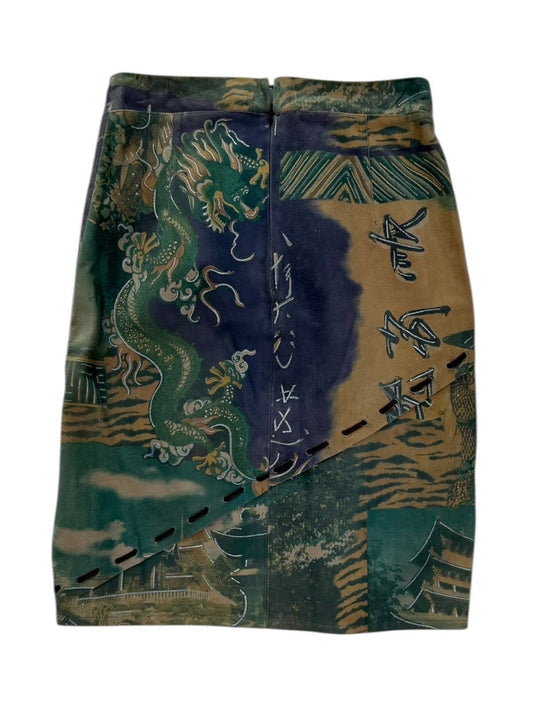 Voyage goat suede skirt