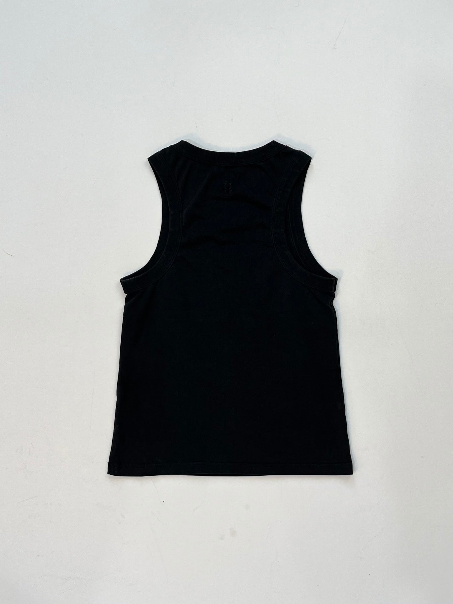 JW Anderson “Bad Apple” Graphic Tank Top – Organic Cotton Charcoal