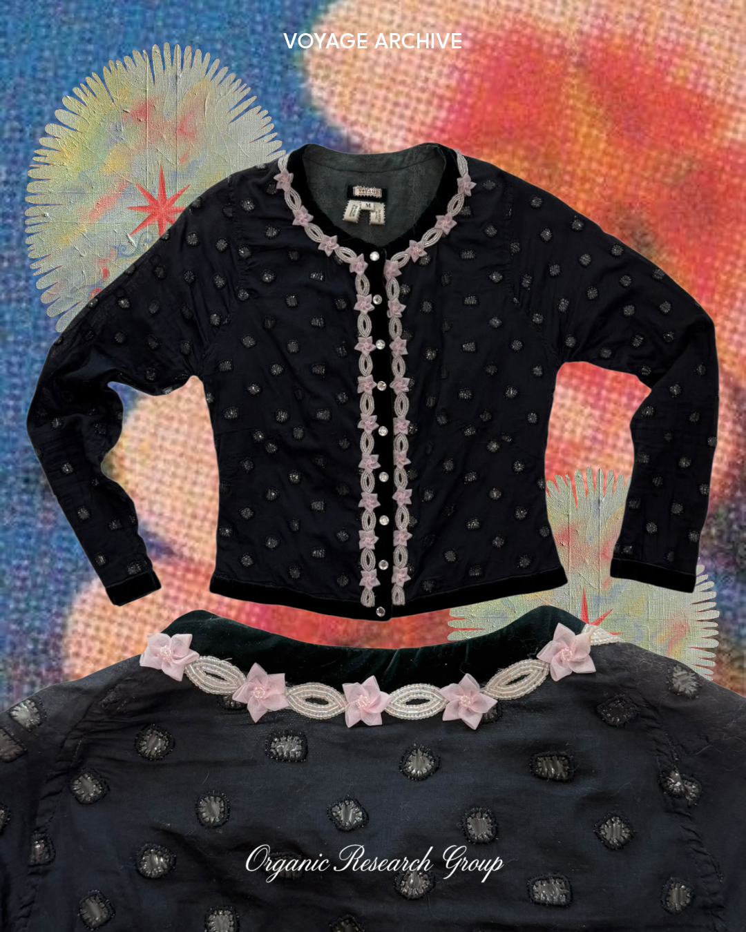 Voyage semi sheer embellished cardigan