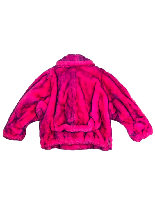 Rare vintage Thierry Mugler Paris faux fur jacket from the Fall/Winter 1985-86 collection