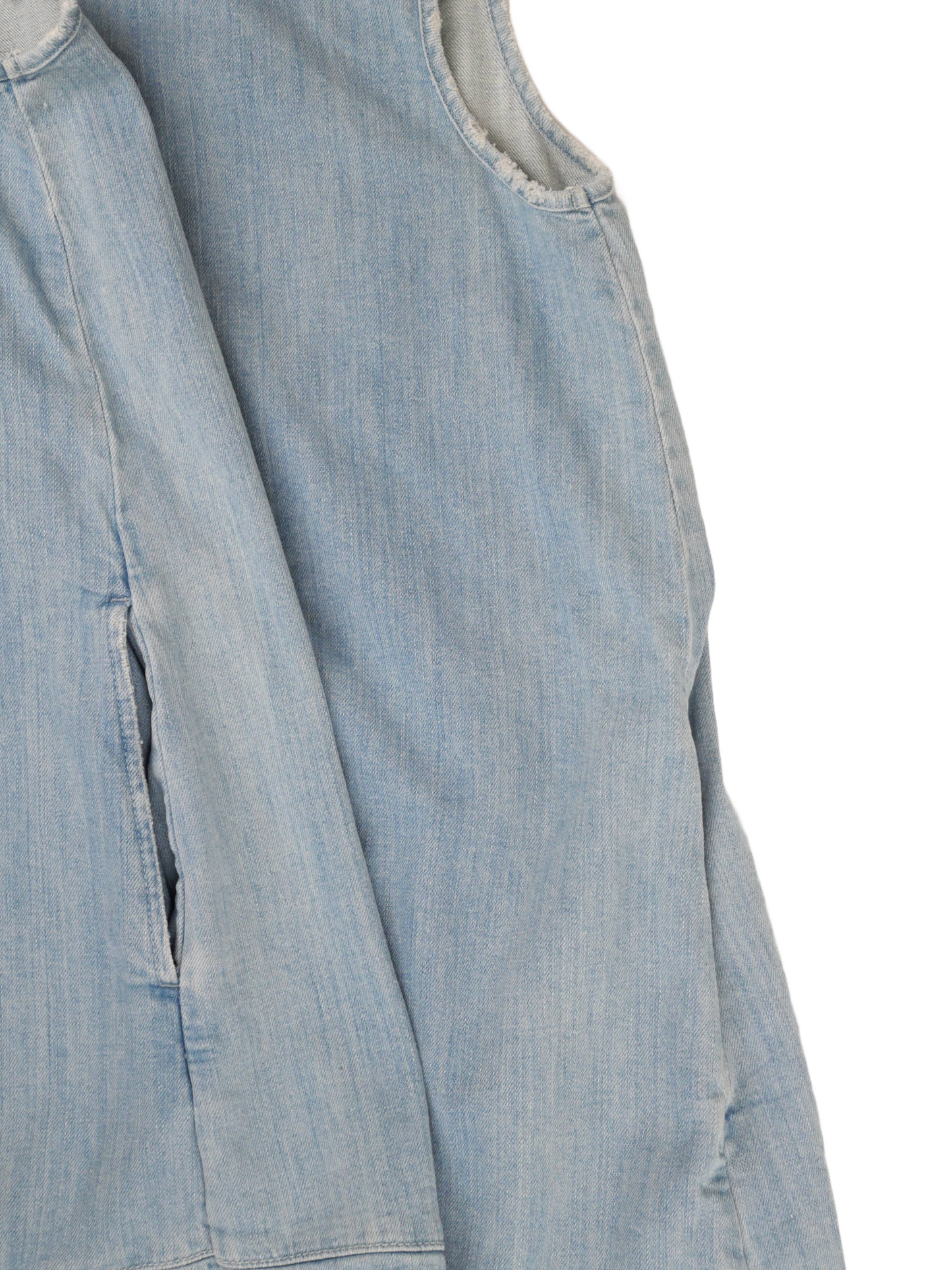 Vintage Current Elliott Sleeveless Denim Tunic Dress - Light Wash 90s Americana Style