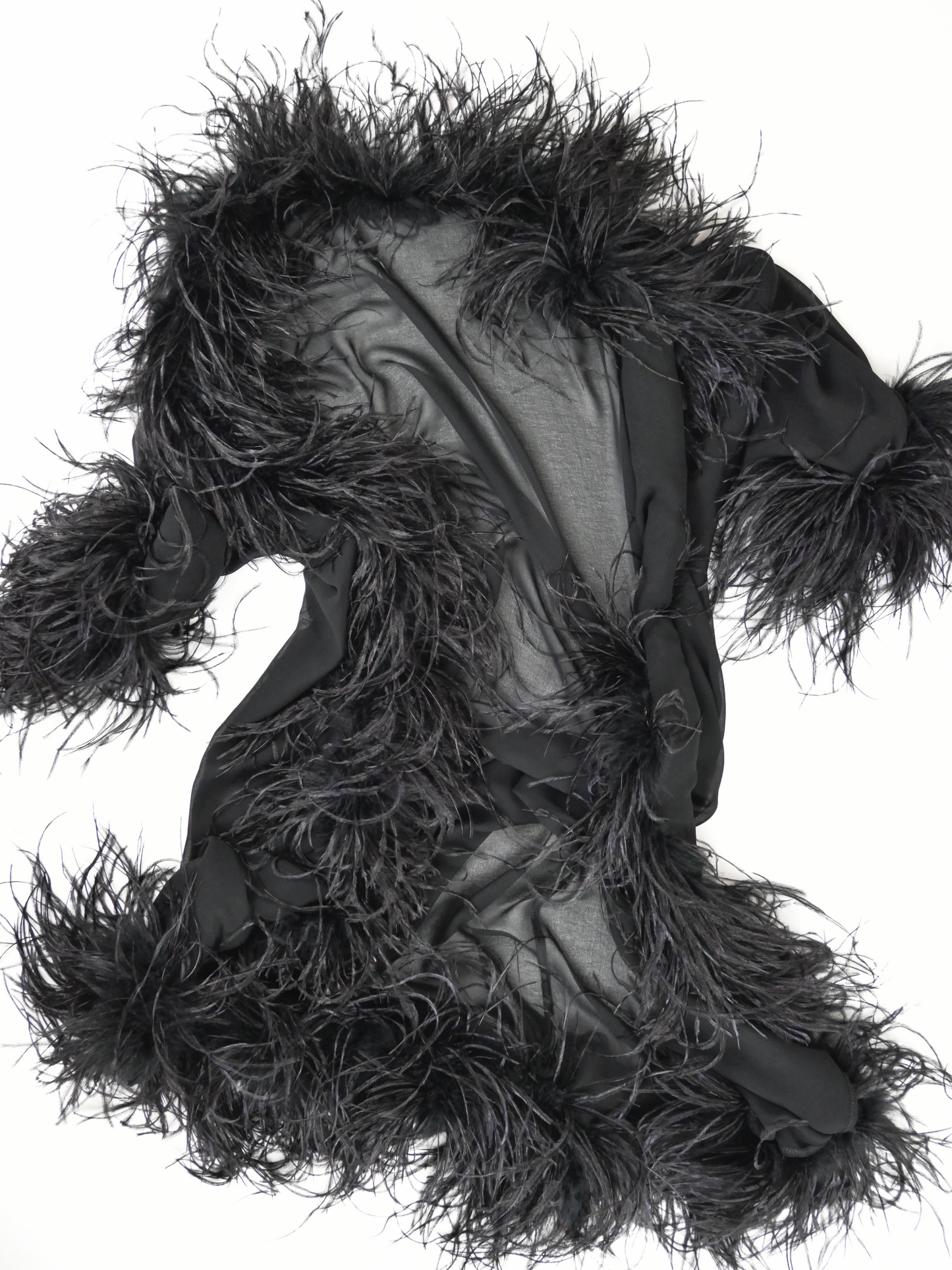 RENTAL ONLY - One-of-One Sheer Feathered Duster