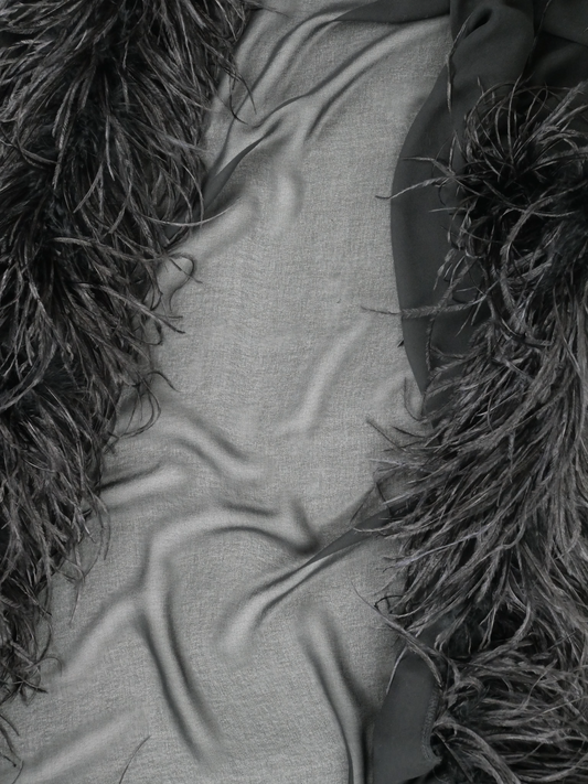 RENTAL ONLY - One-of-One Sheer Feathered Duster