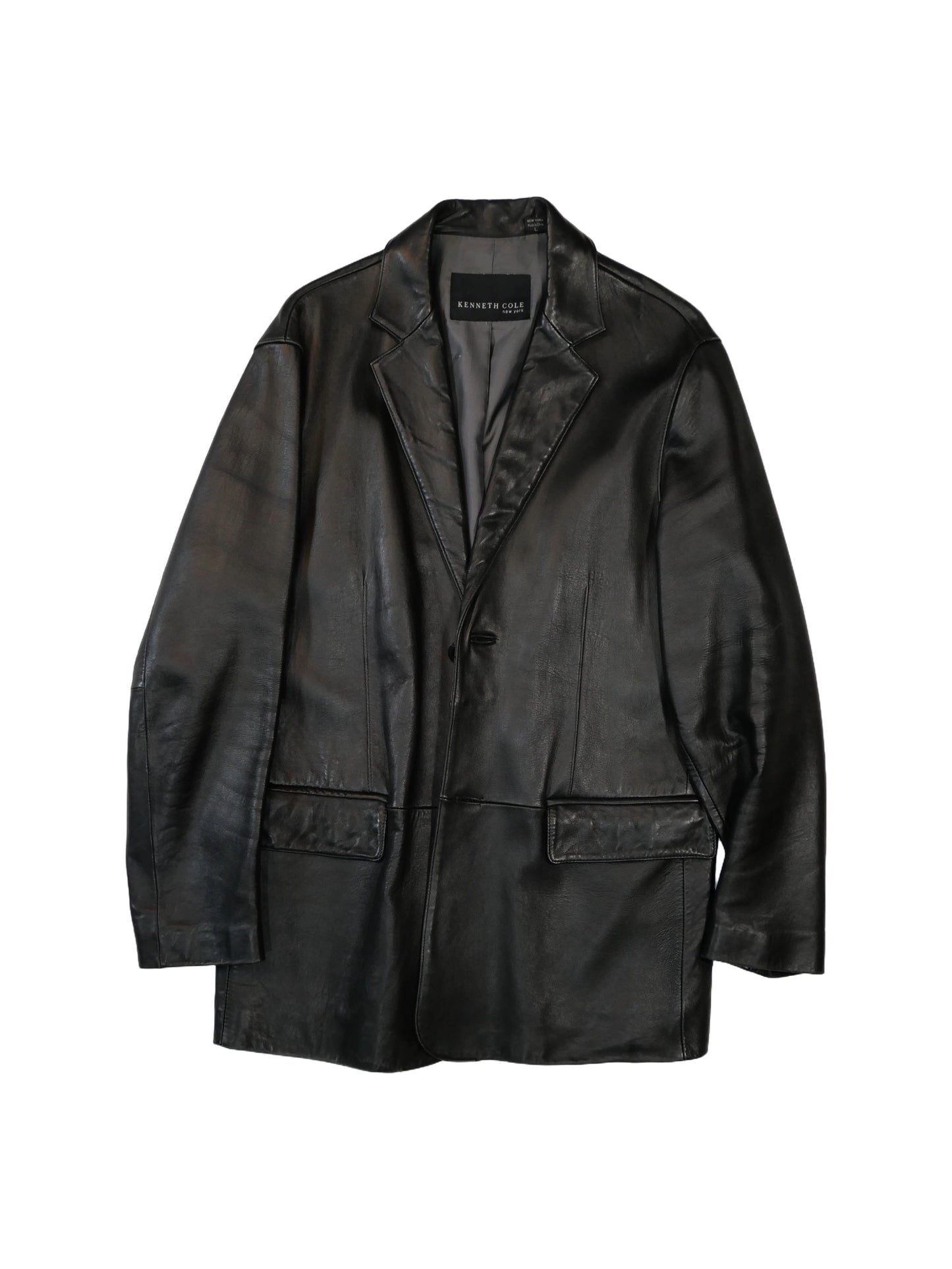 Rare Vintage Kenneth Cole Leather Blazer