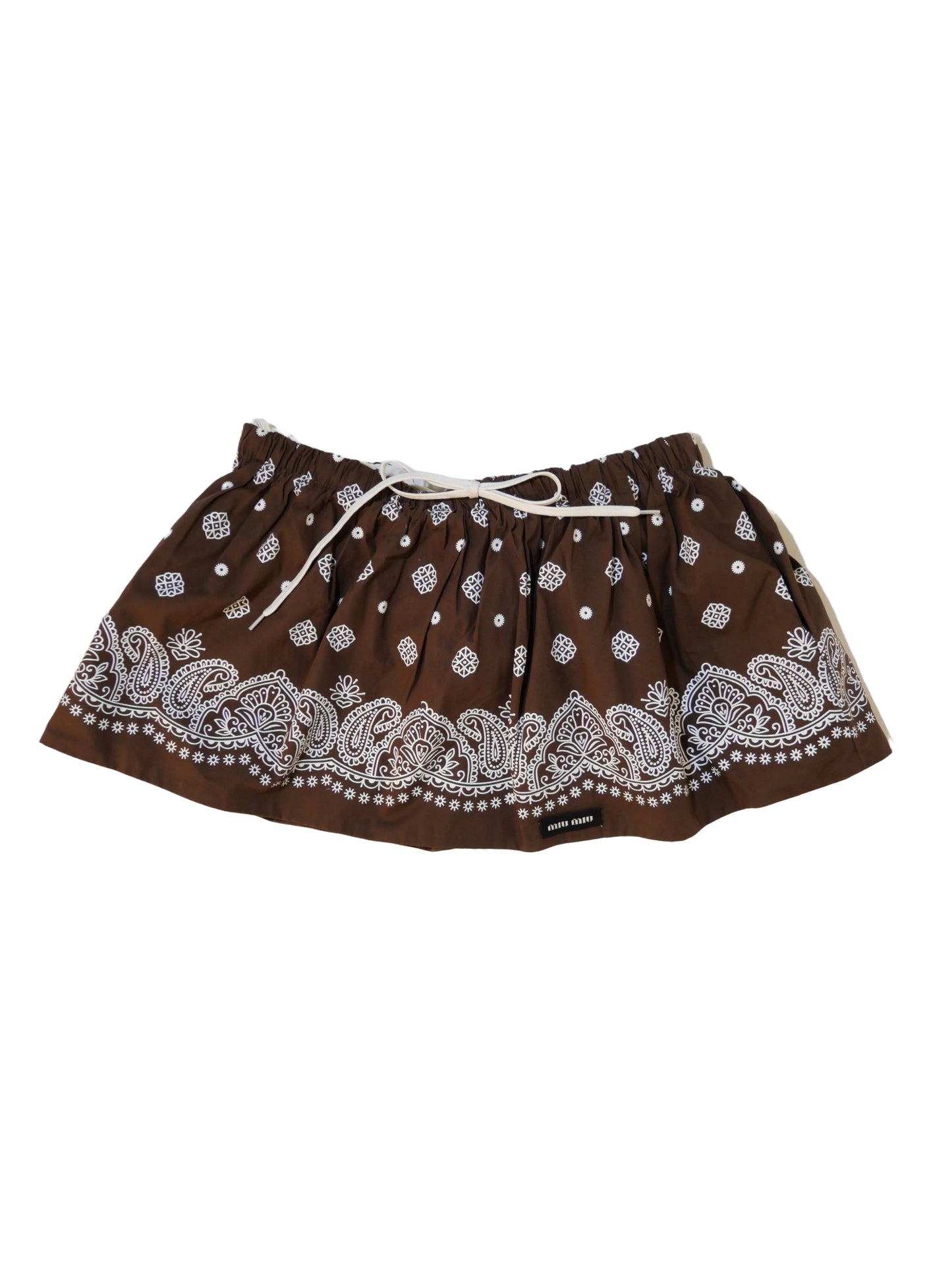 Miu Miu Banadana Mini Skirt - Brown