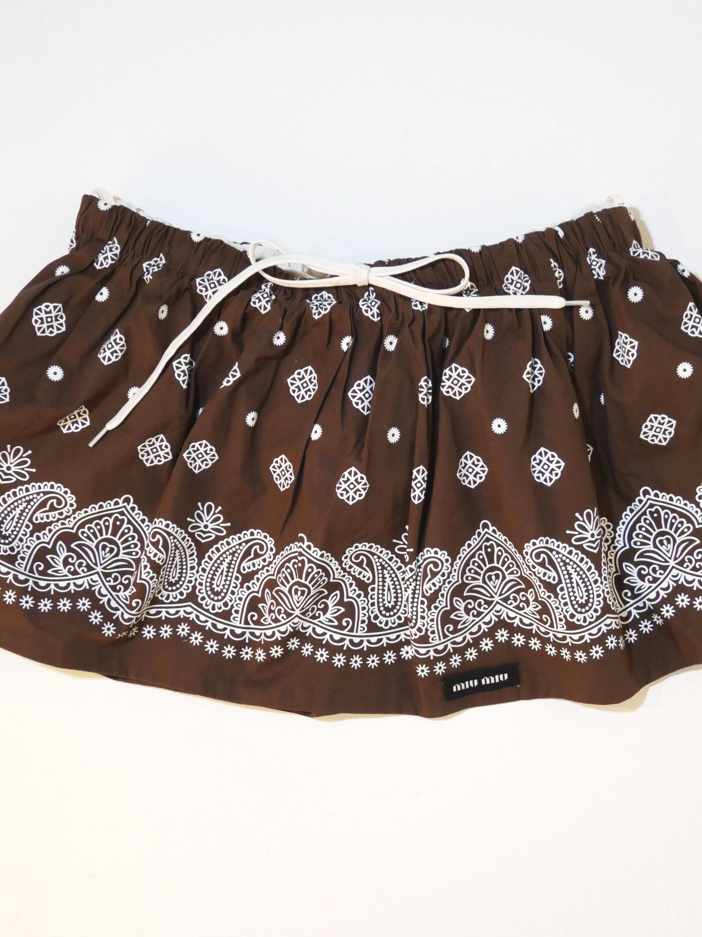Miu Miu Banadana Mini Skirt - Brown