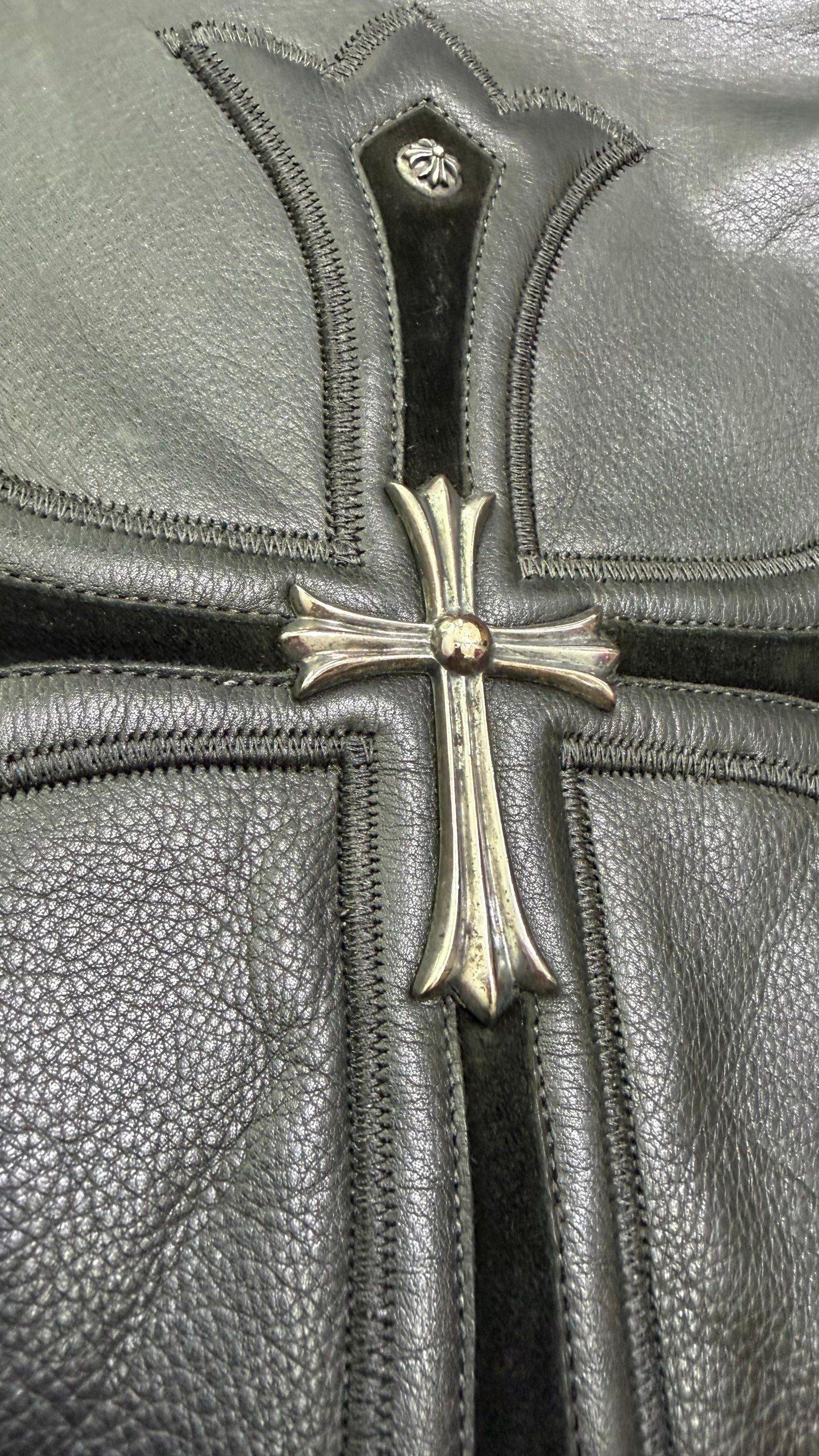 Chrome Hearts Leather Biker Jacket
