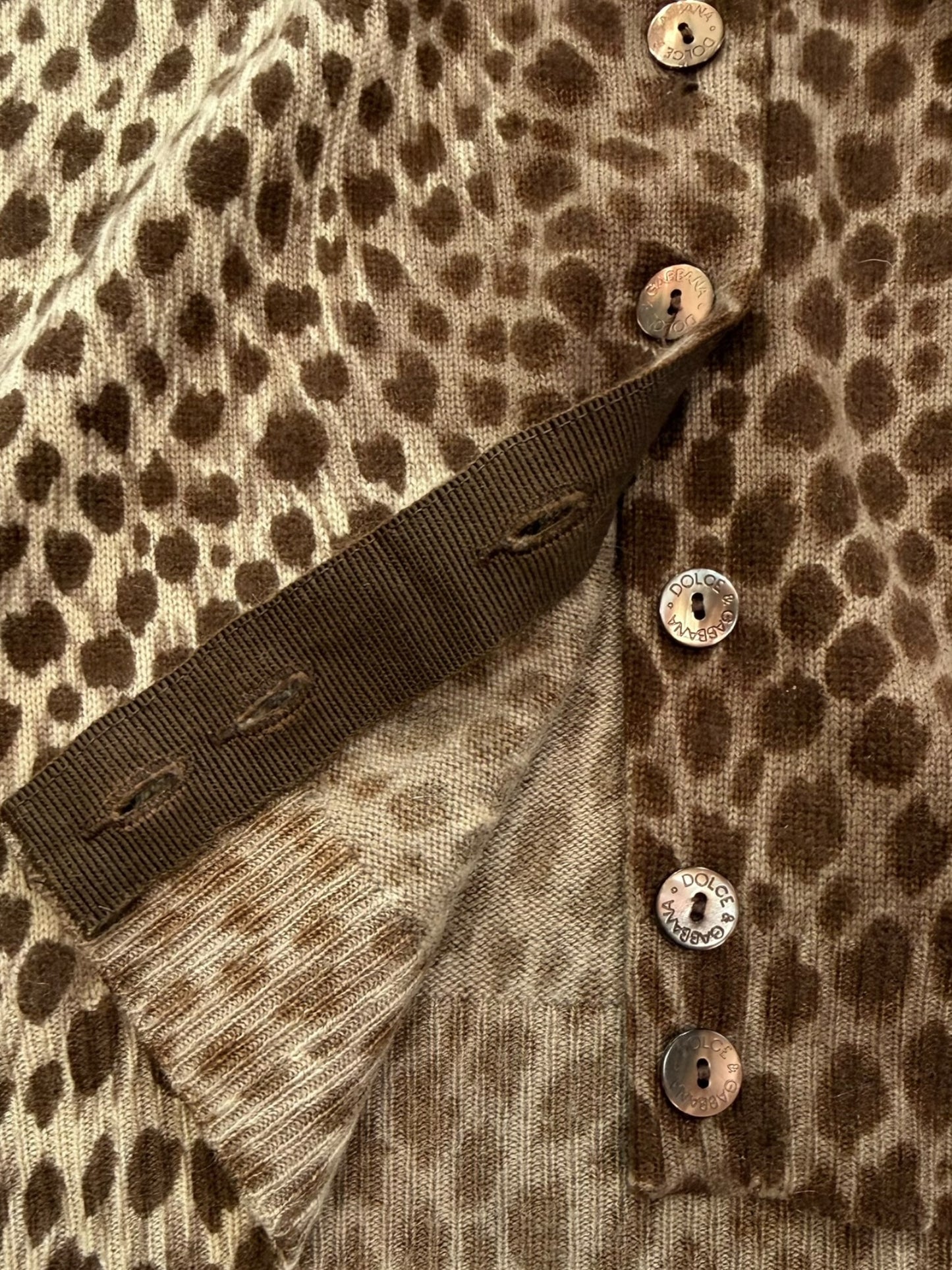 Dolce & Gabbana Leopard Print Knit Cardigan – Made in Italy