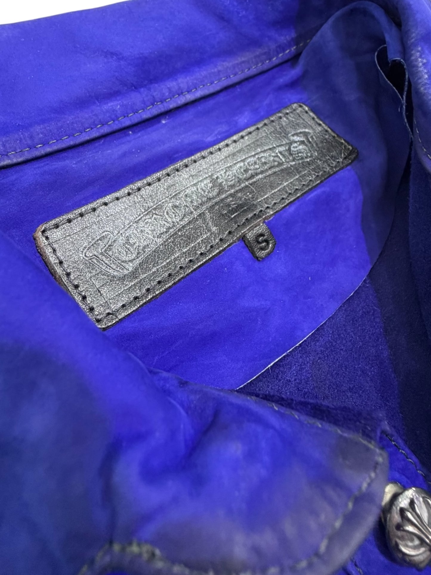 Chrome Hearts Blue Suede Shirt