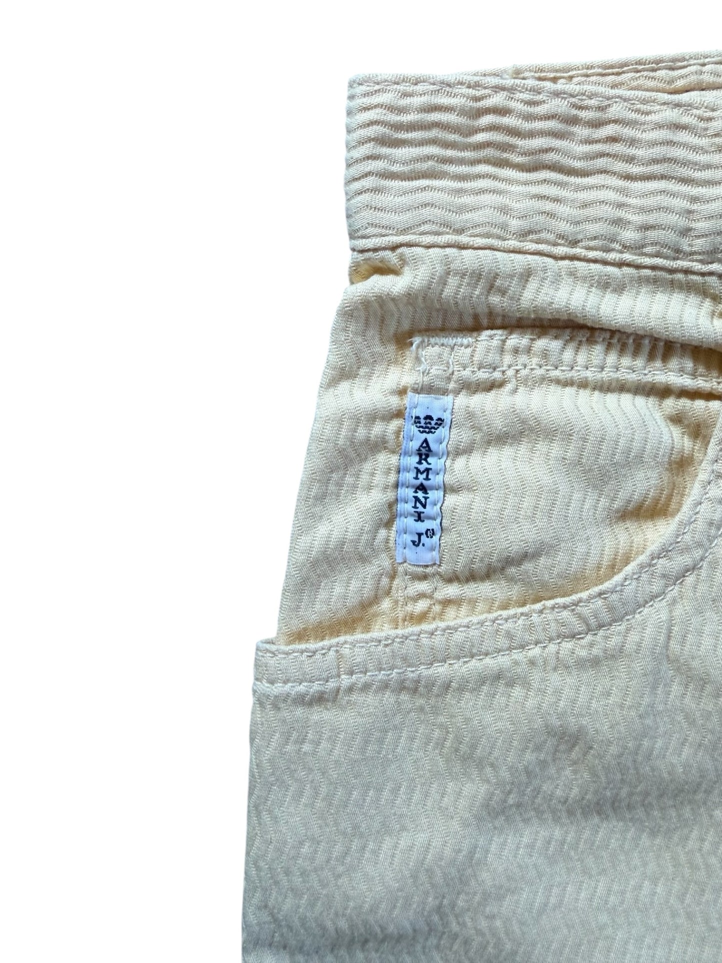 Armani Jeans Textured Yellow Denim