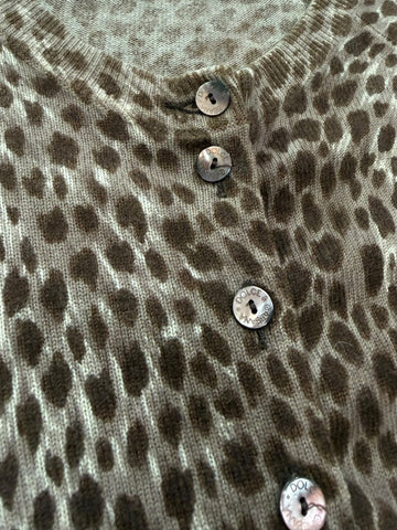 Dolce & Gabbana Leopard Print Knit Cardigan – Made in Italy