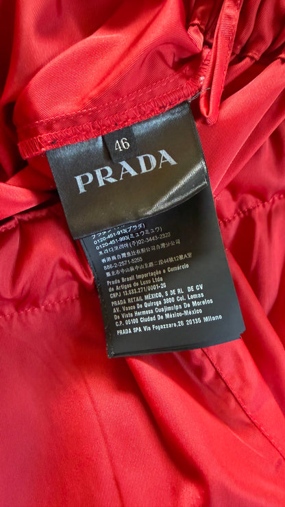 Prada Milano Red Nylon Shorts