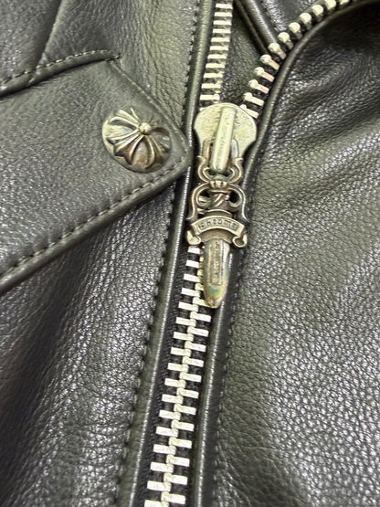 Chrome Hearts Leather Biker Jacket