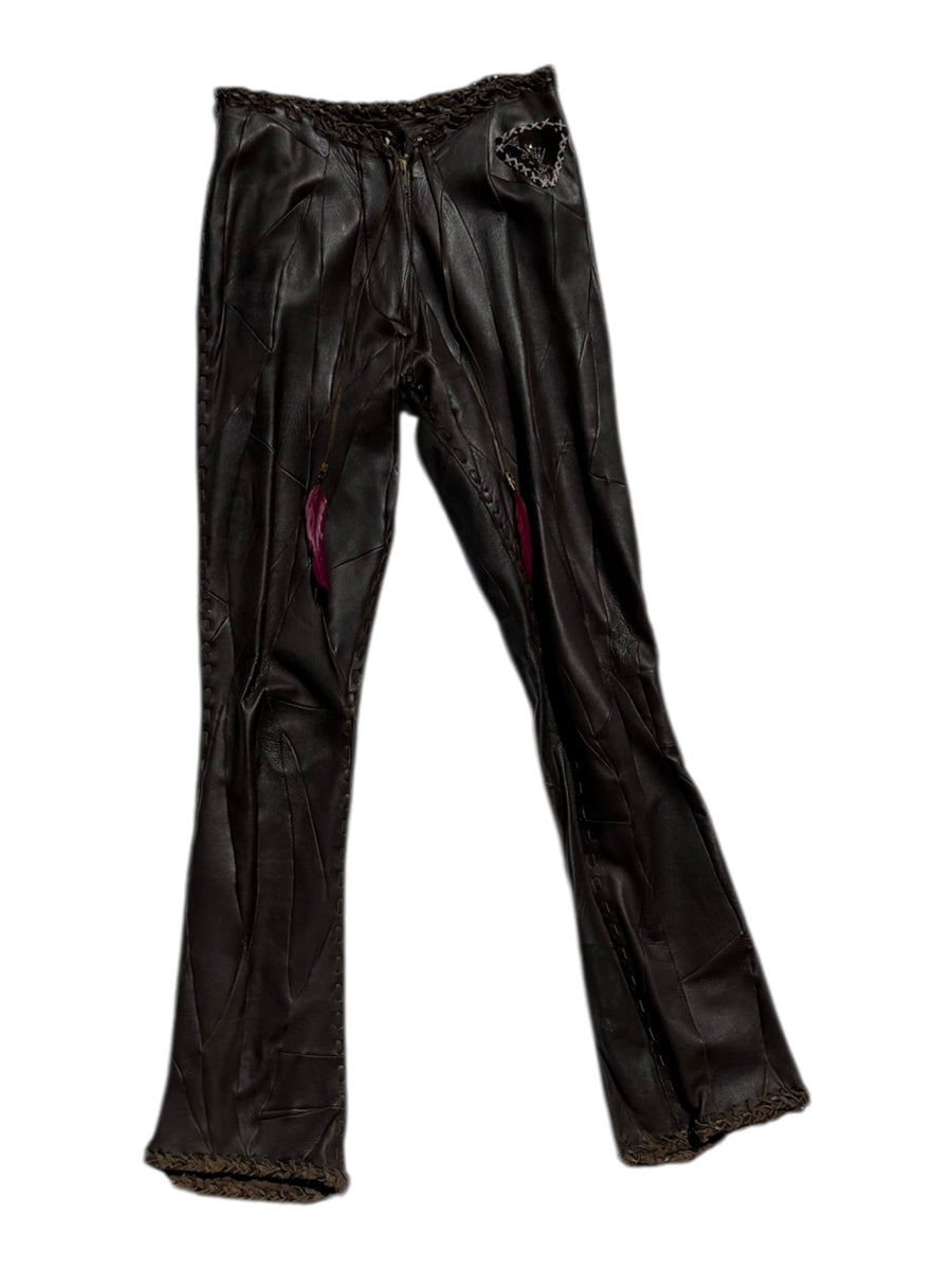 Voyage leather trousers