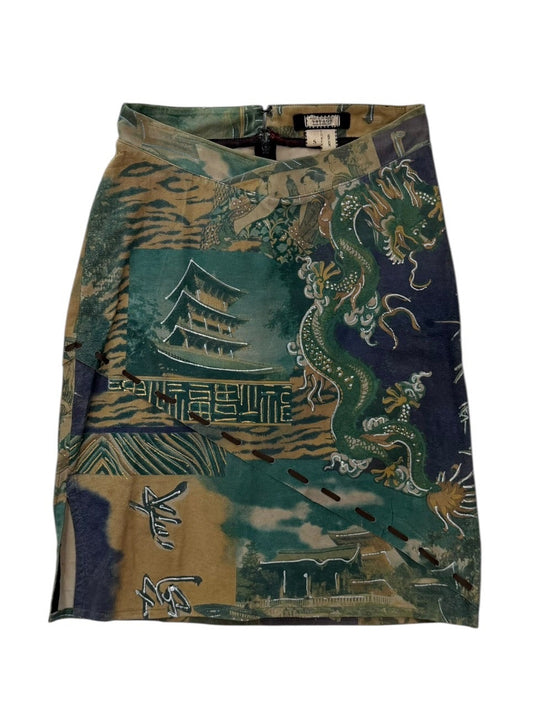 Voyage goat suede skirt