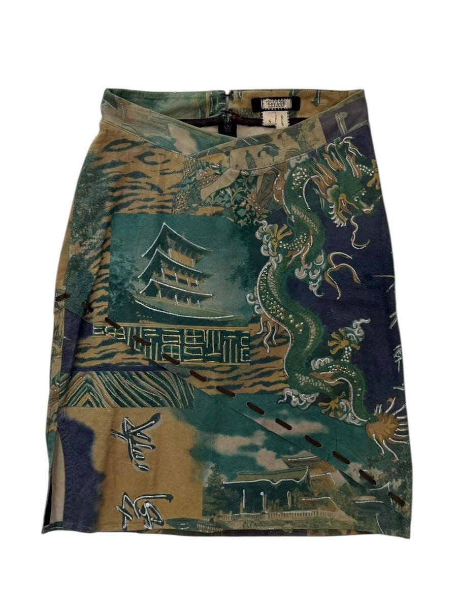 Voyage goat suede skirt