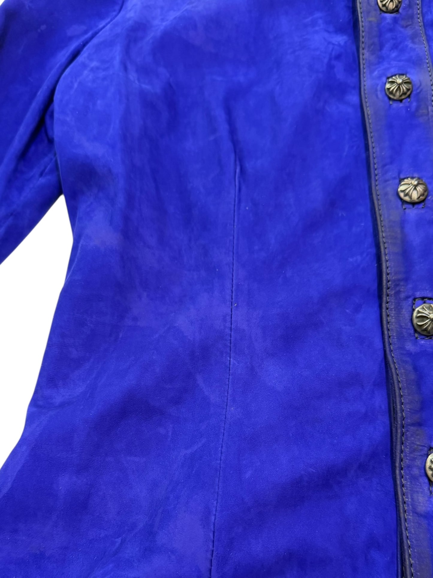 Chrome Hearts Blue Suede Shirt