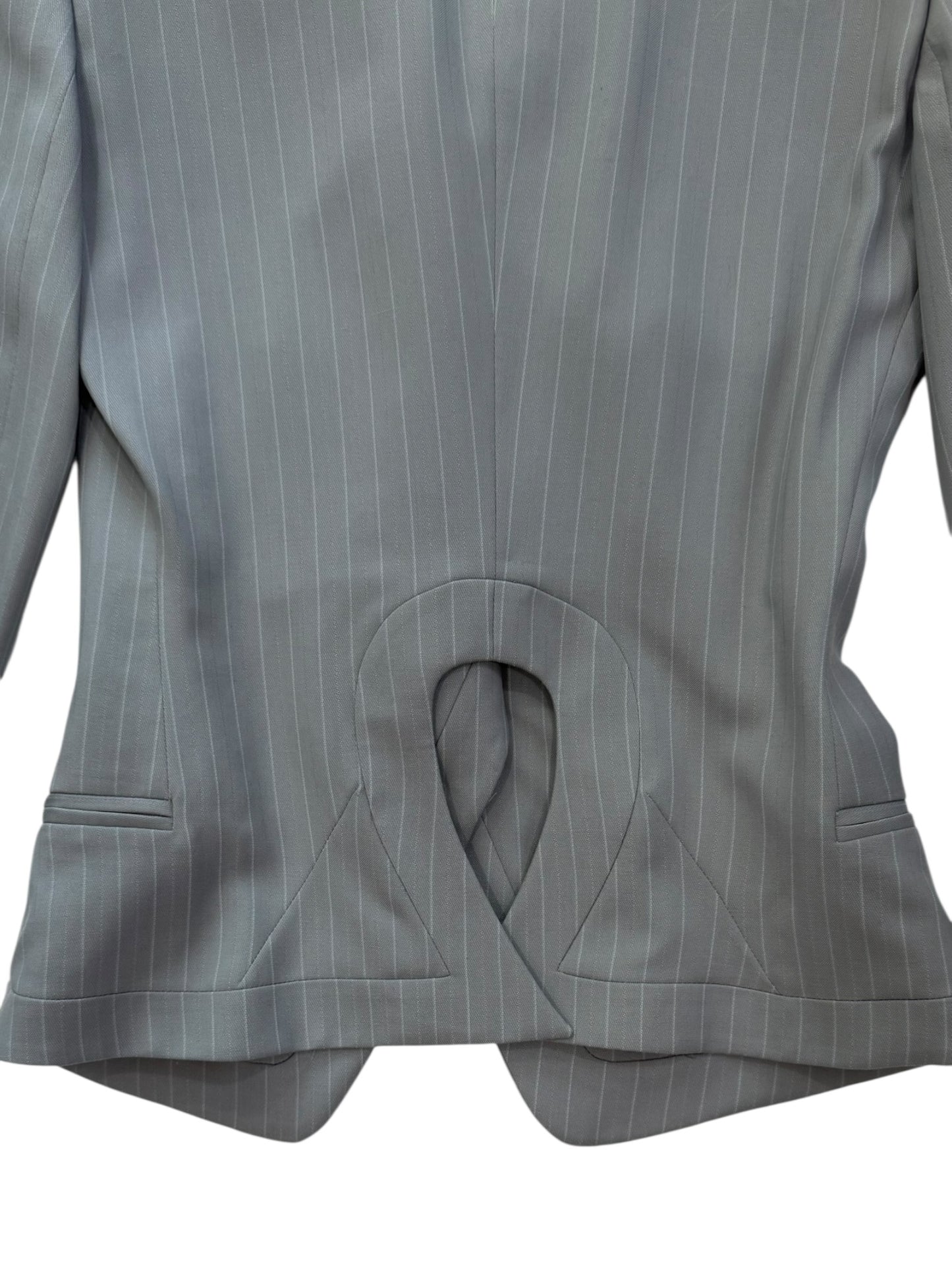 Alexander McQueen Pinstripe Tailored Jacket and Skirt Set Made in Italy Size 40