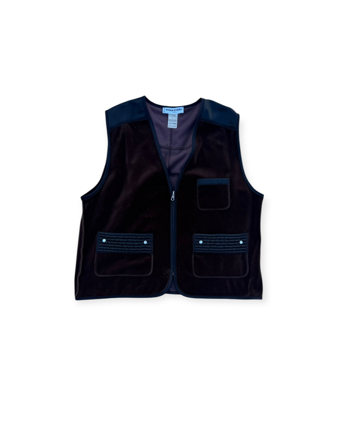 Sonia Rykiel Paris technical velvet vest