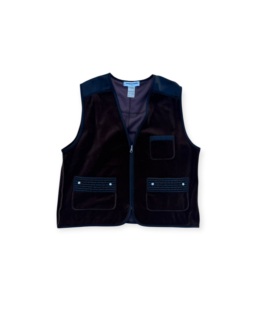Sonia Rykiel Paris technical velvet vest