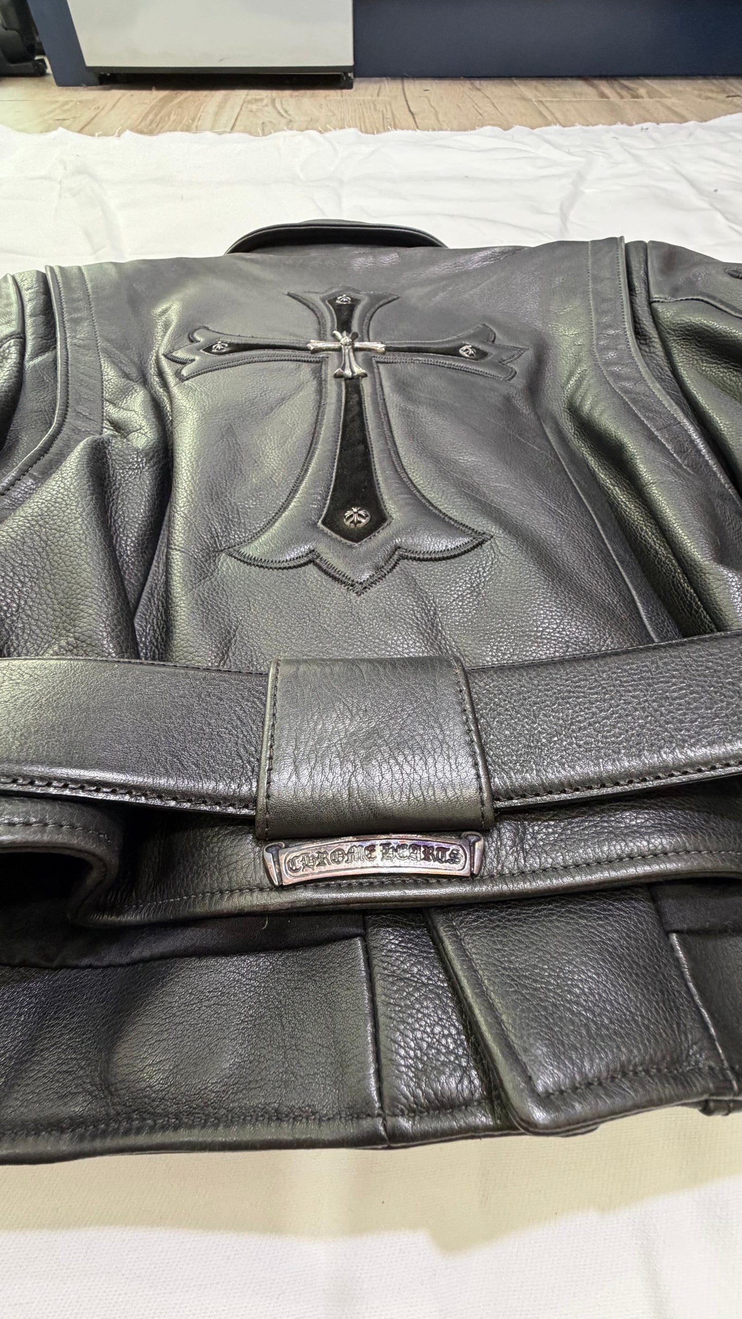 Chrome Hearts Leather Biker Jacket