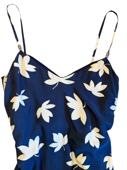 Versus Versace Leaf Print Asymmetric Dress