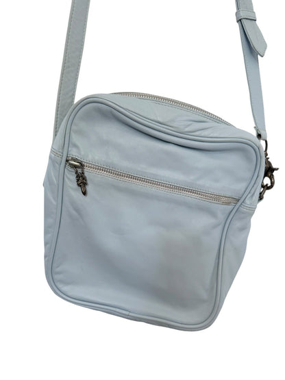 Rare Chrome Hearts light blue leather shoulder bag