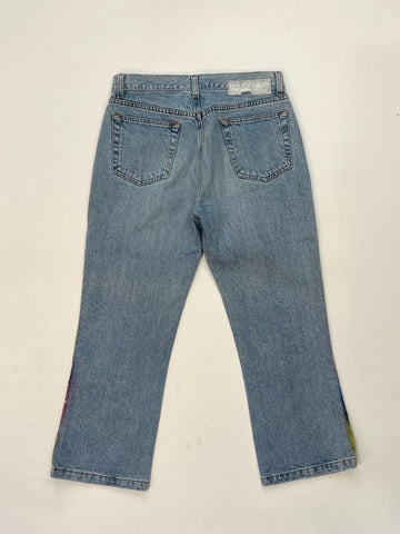 Vintage Iceberg Denim Jeans – Rainbow Sequin Side Stripe