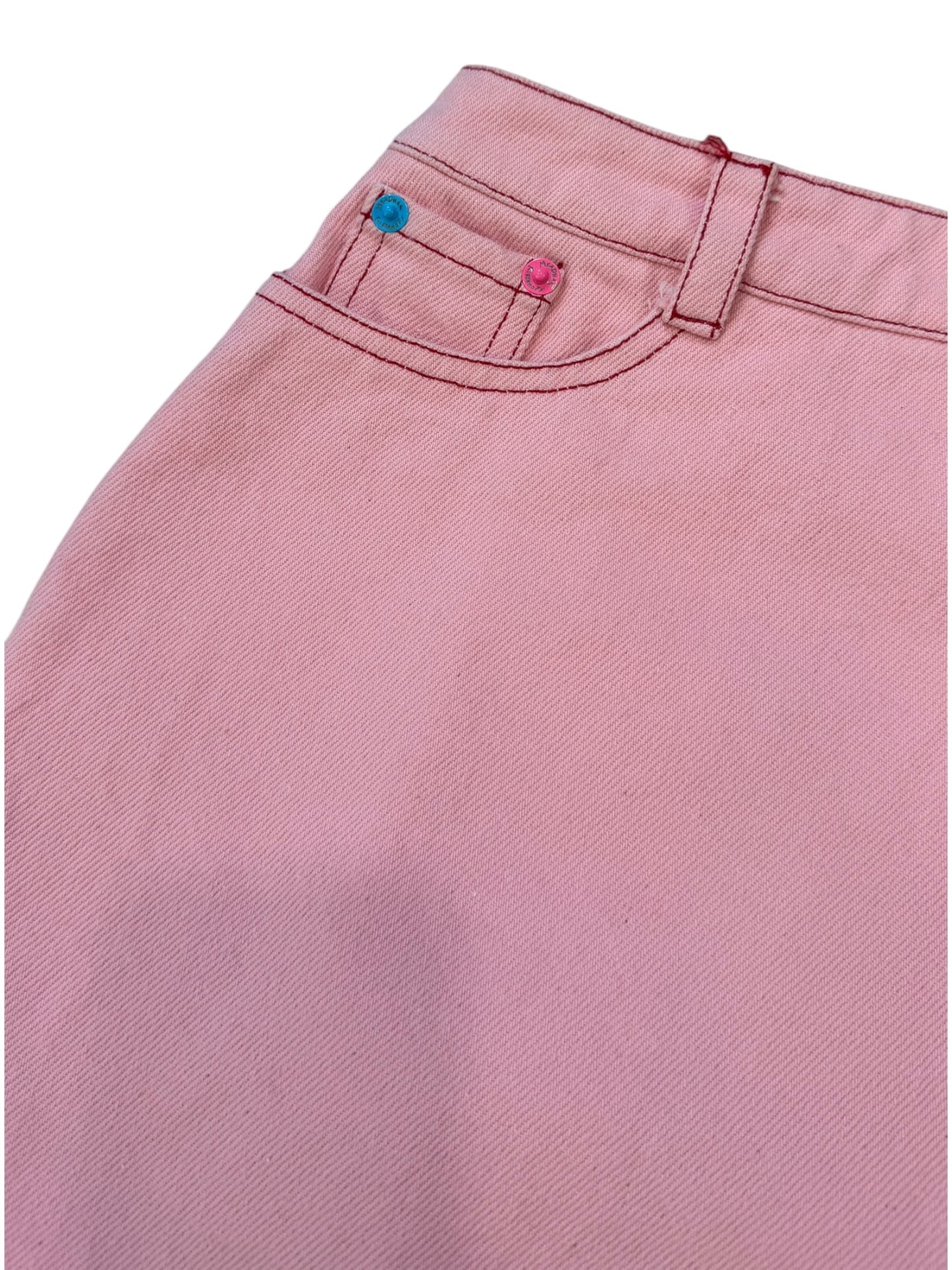 Meadham Kirchhoff Pink Zip Mini Skirt
