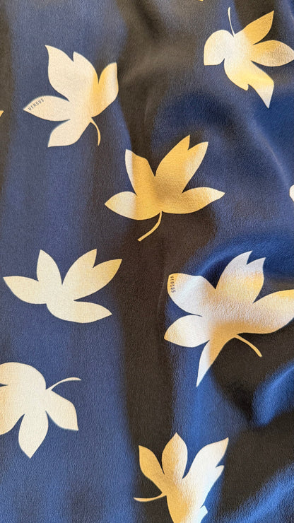 Versus Versace Leaf Print Asymmetric Dress