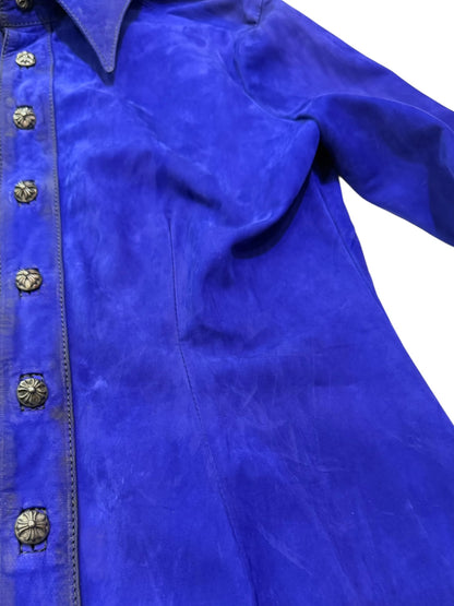 Chrome Hearts Blue Suede Shirt