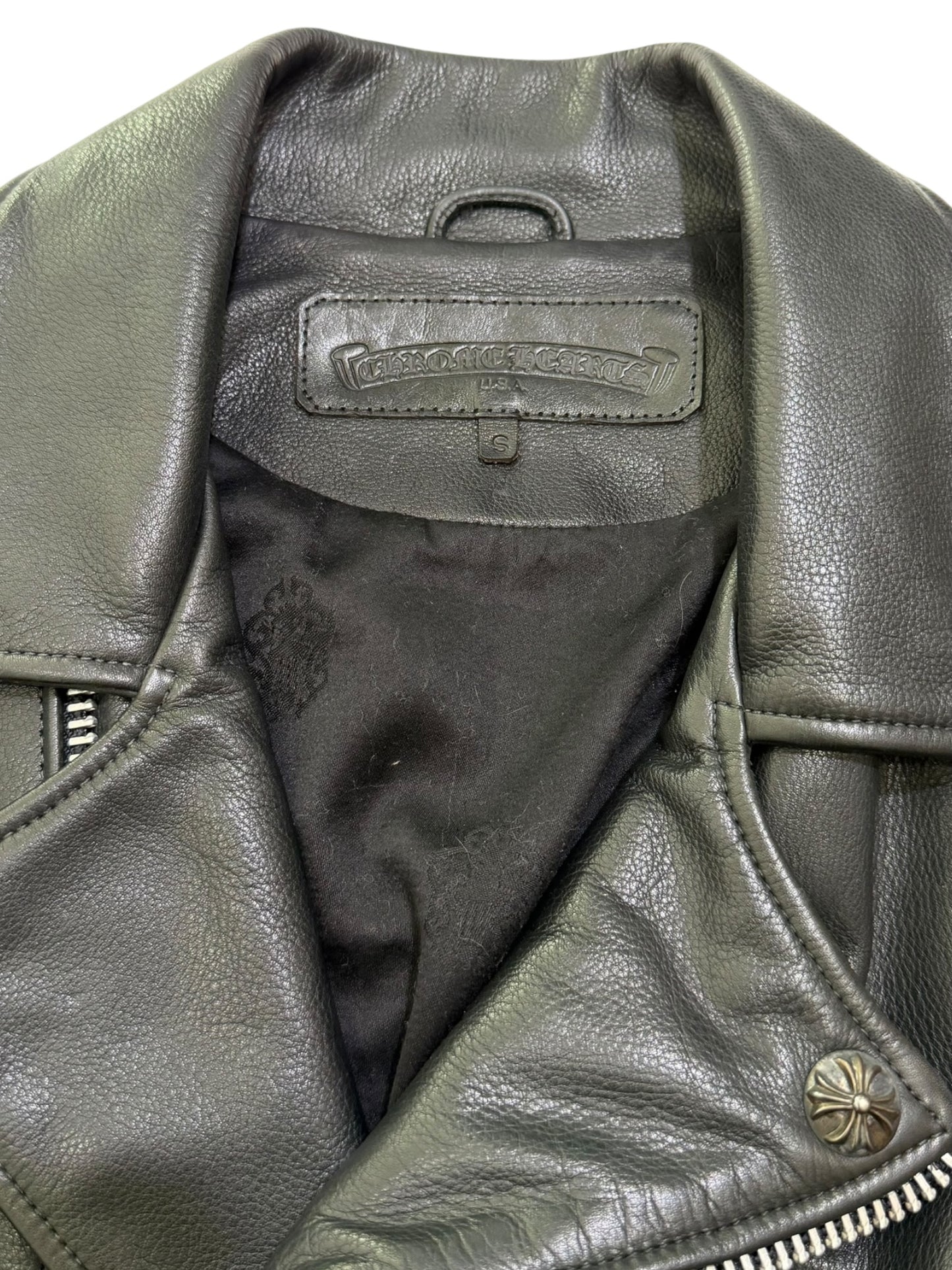 Chrome Hearts Leather Biker Jacket