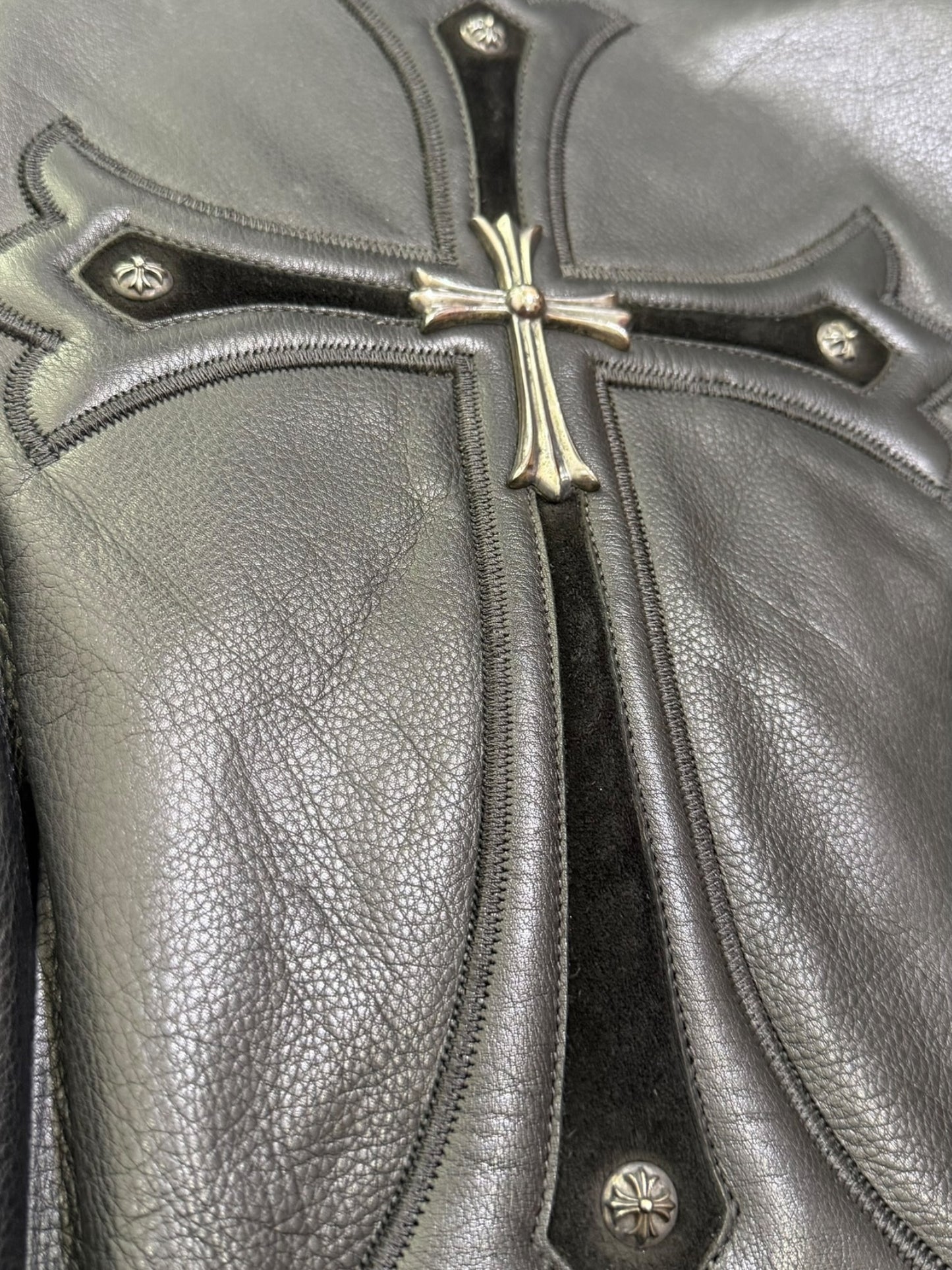 Chrome Hearts Leather Biker Jacket