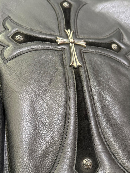 Chrome Hearts Leather Biker Jacket