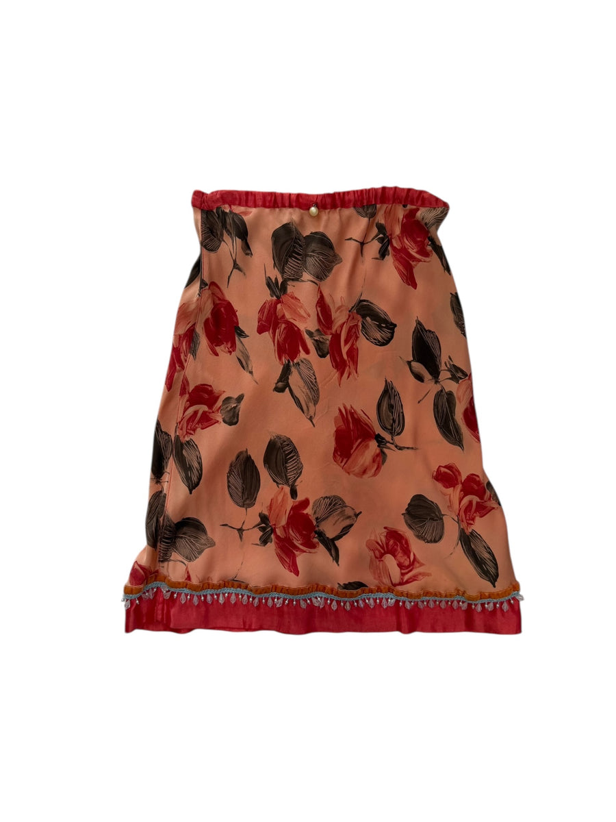 Voyage silk floral skirt