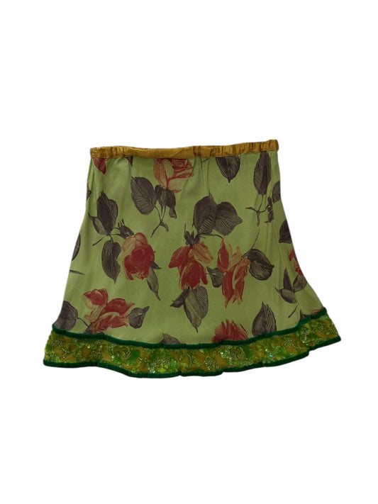 Voyage silk floral skirt