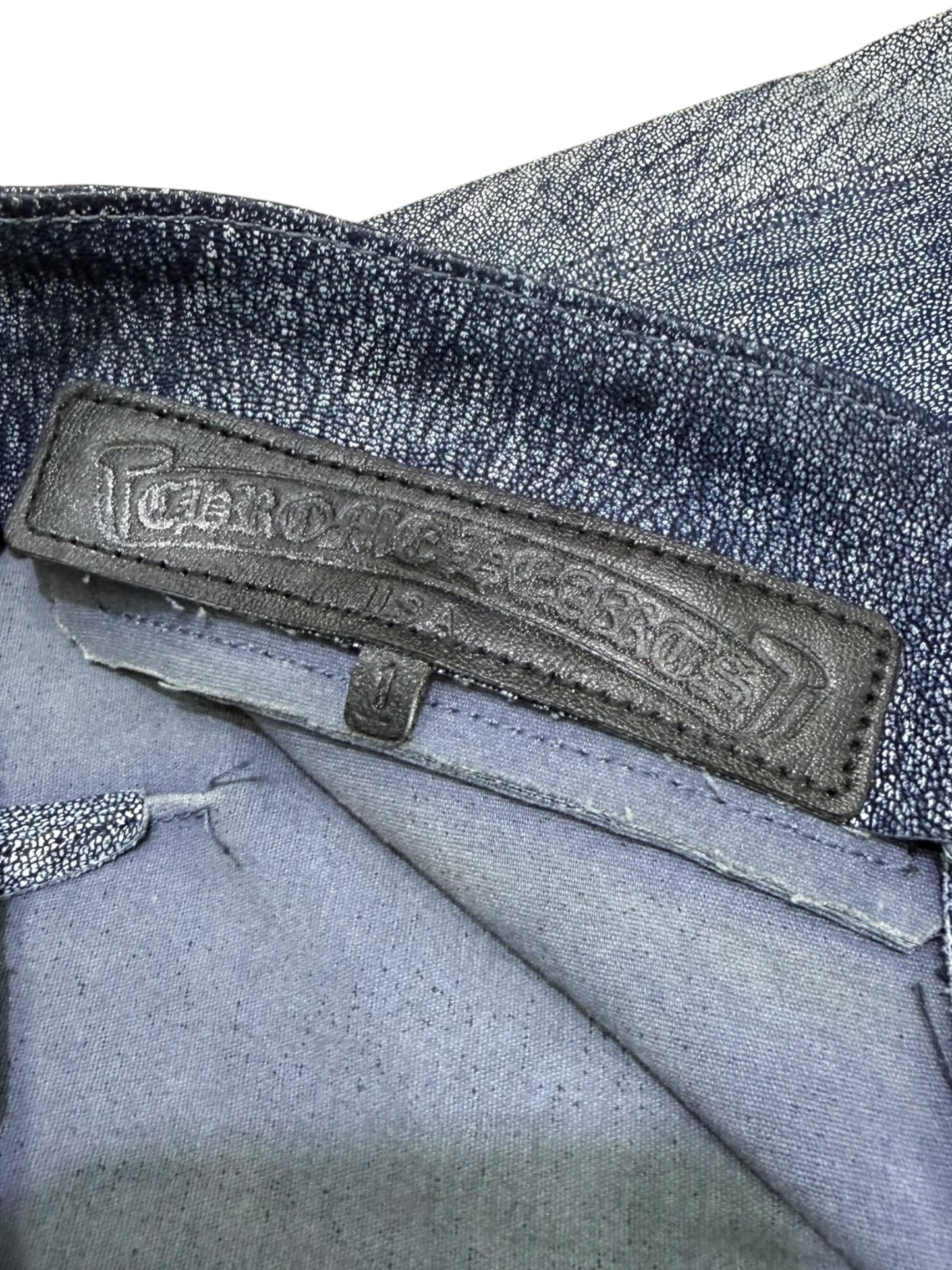 Chrome Hearts Blue Leather Pants