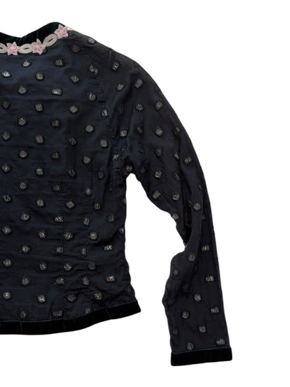 Voyage semi sheer embellished cardigan
