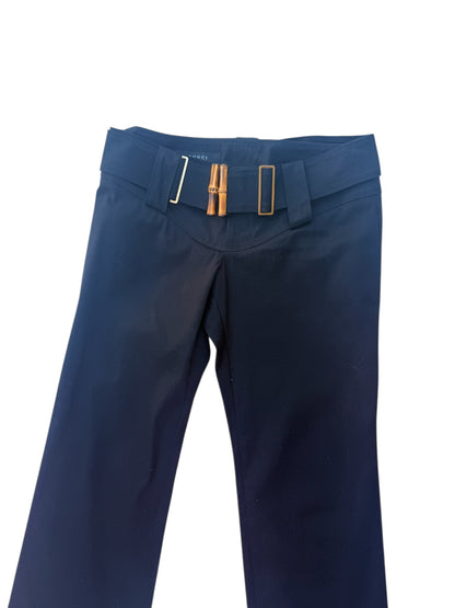 Gucci Bamboo-Buckle Tailored Trousers