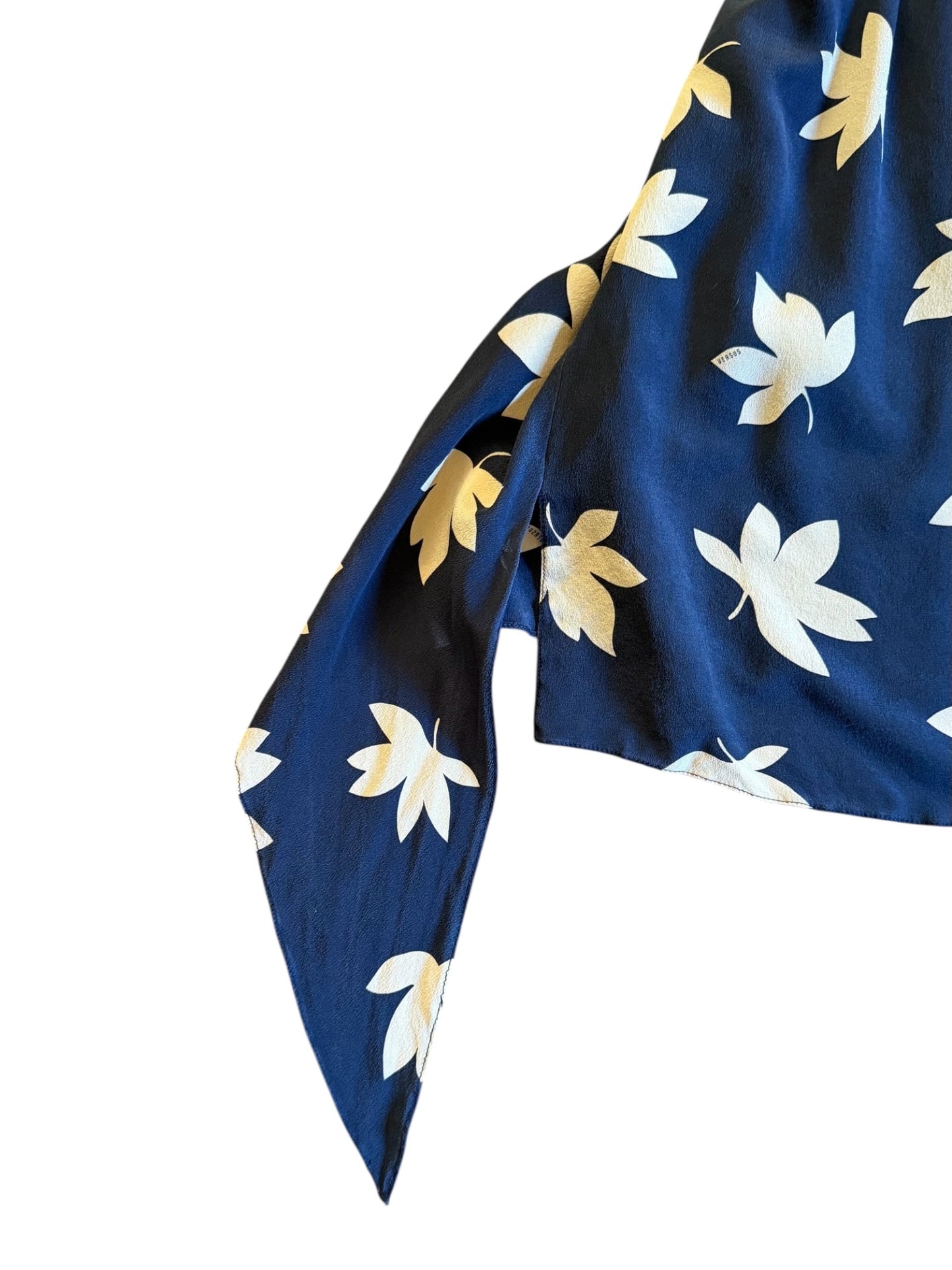 Versus Versace Leaf Print Asymmetric Dress