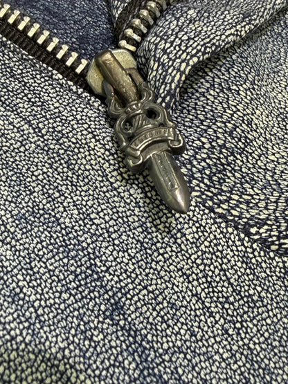 Chrome Hearts Blue Leather Pants