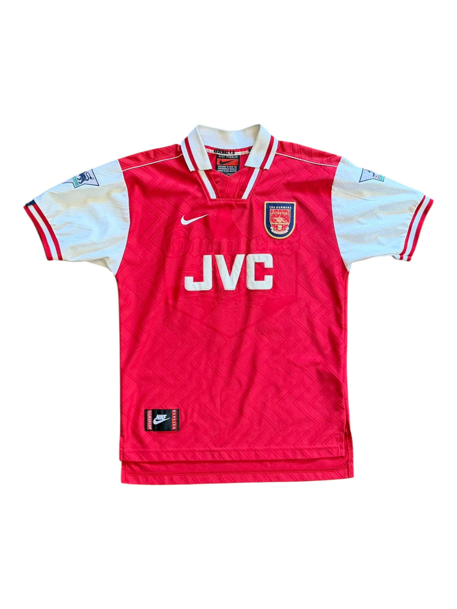 Vintage Arsenal 1994–1996 Nike Home Shirt JVC Sponsor Premier League Patch Size S UK Made