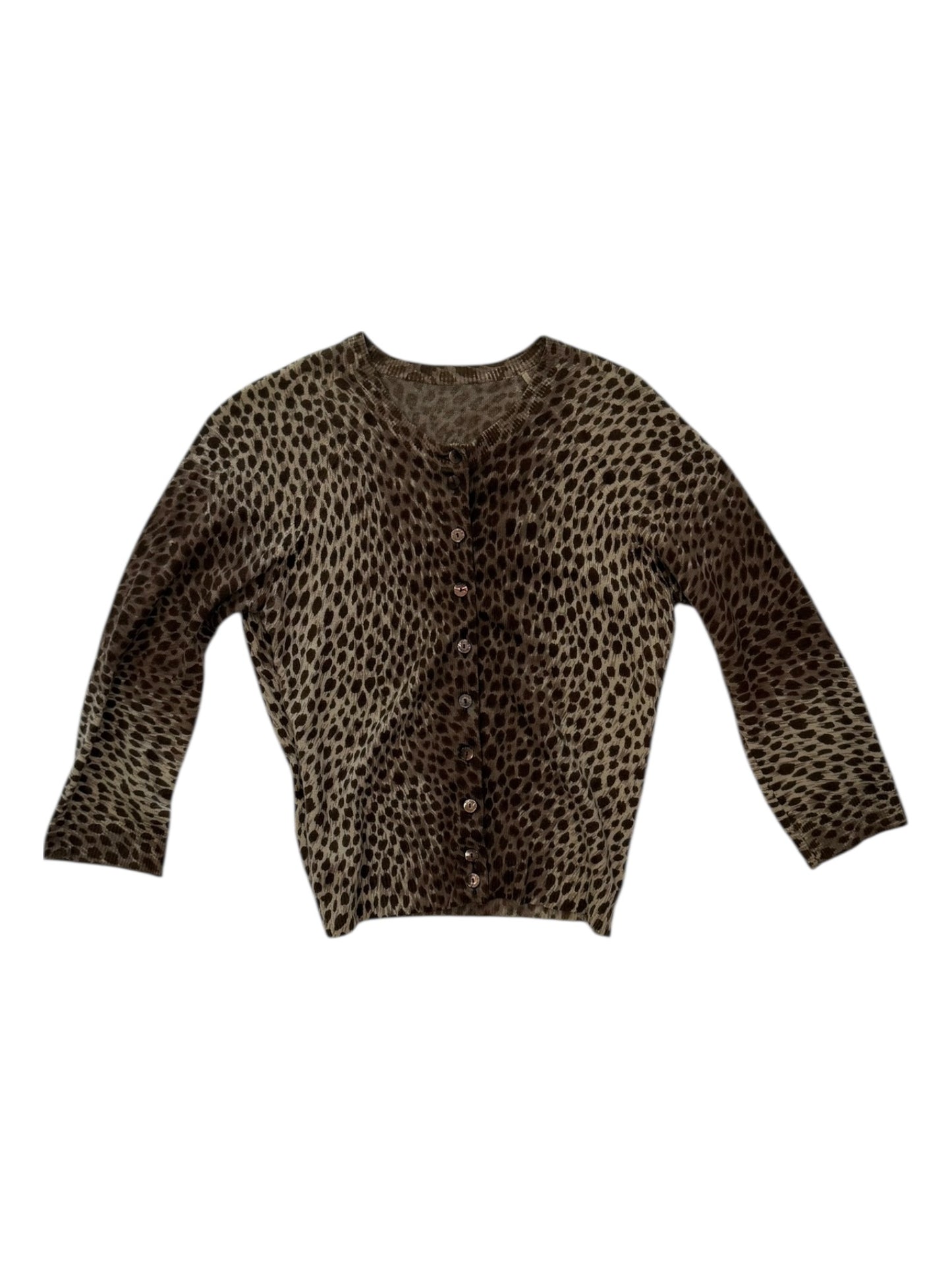 Dolce & Gabbana Leopard Print Knit Cardigan – Made in Italy