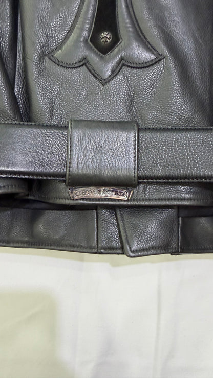 Chrome Hearts Leather Biker Jacket