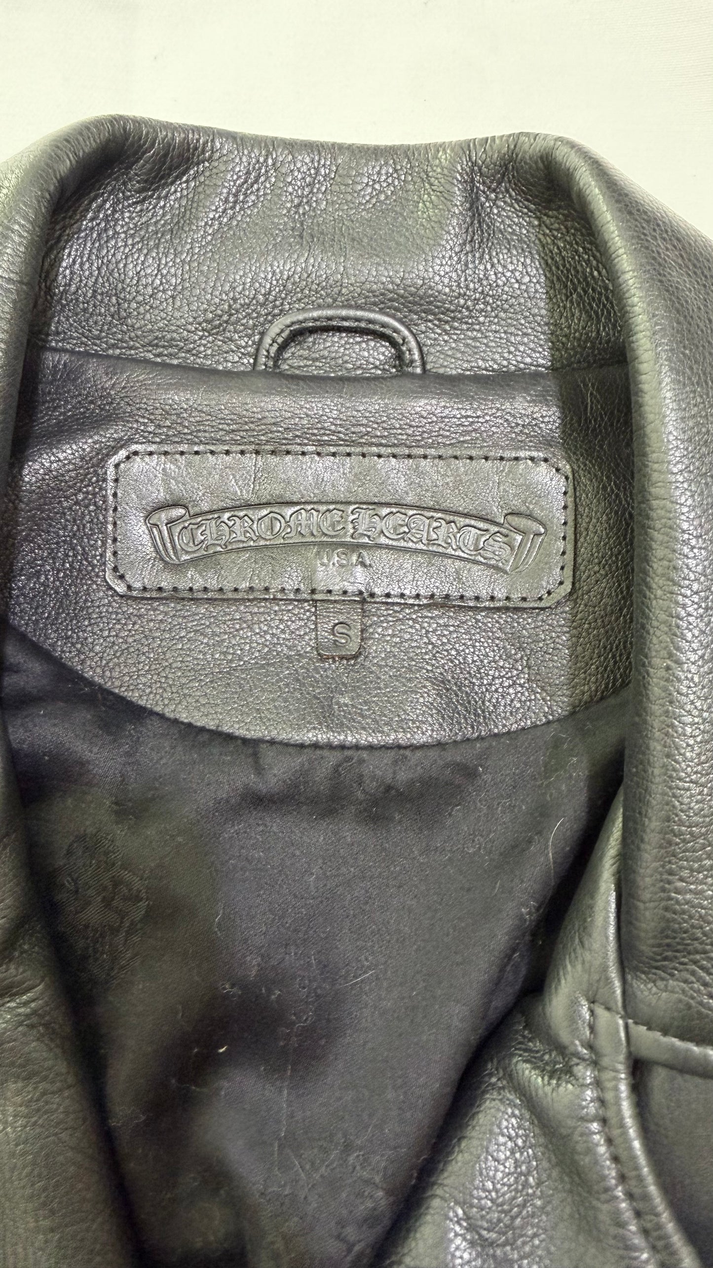 Chrome Hearts Leather Biker Jacket